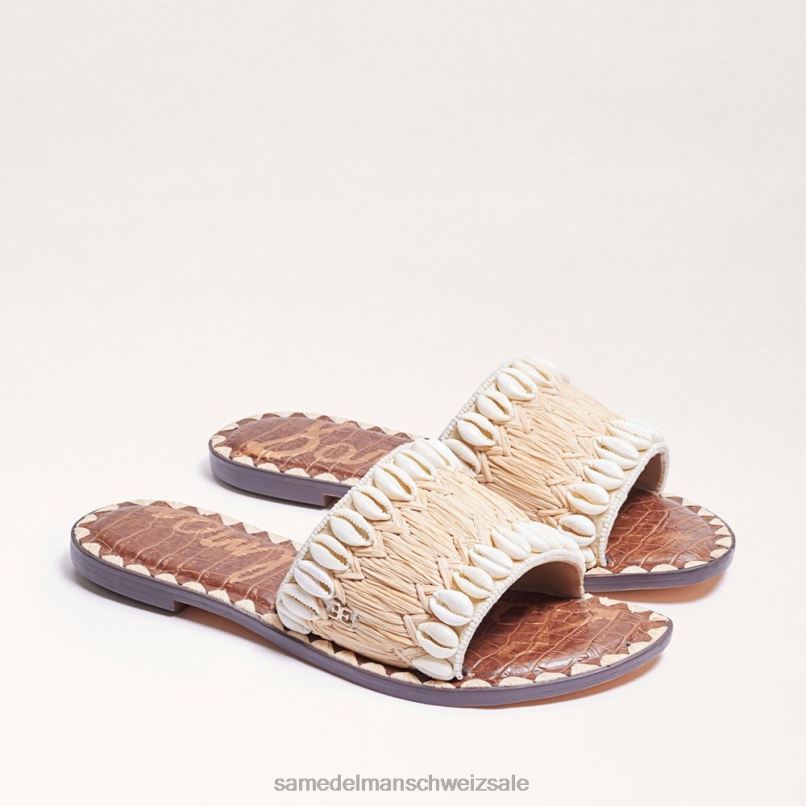 CH Sam Edelman Frauen Gale-Sandale mit Perlen natürliches Elfenbein X2J86455 Schuhwerk