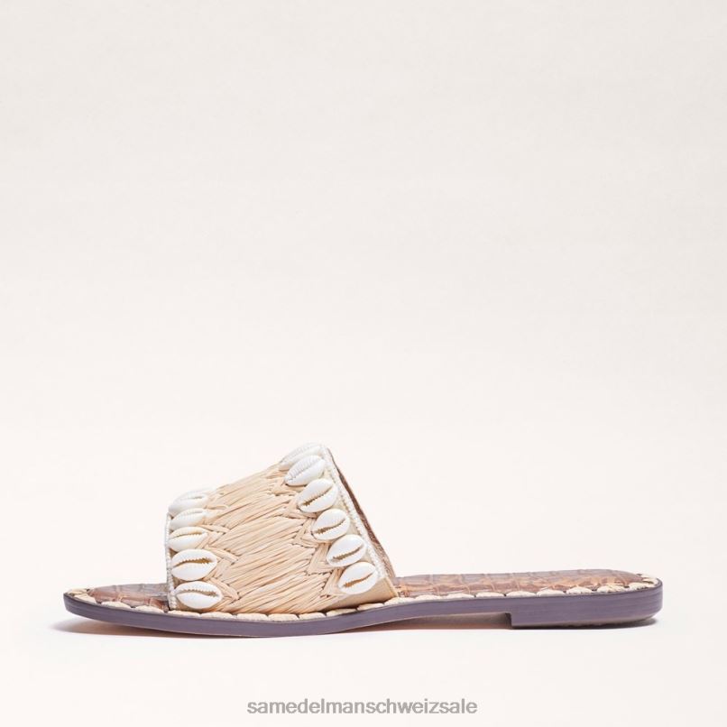 CH Sam Edelman Frauen Gale-Sandale mit Perlen natürliches Elfenbein X2J86455 Schuhwerk