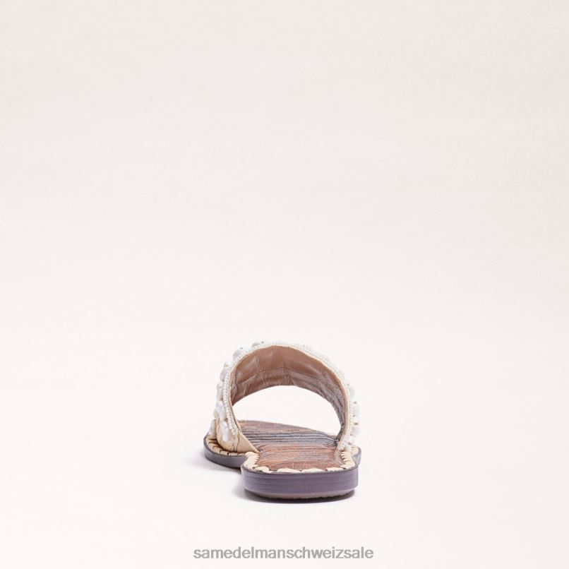 CH Sam Edelman Frauen Gale-Sandale mit Perlen natürliches Elfenbein X2J86455 Schuhwerk