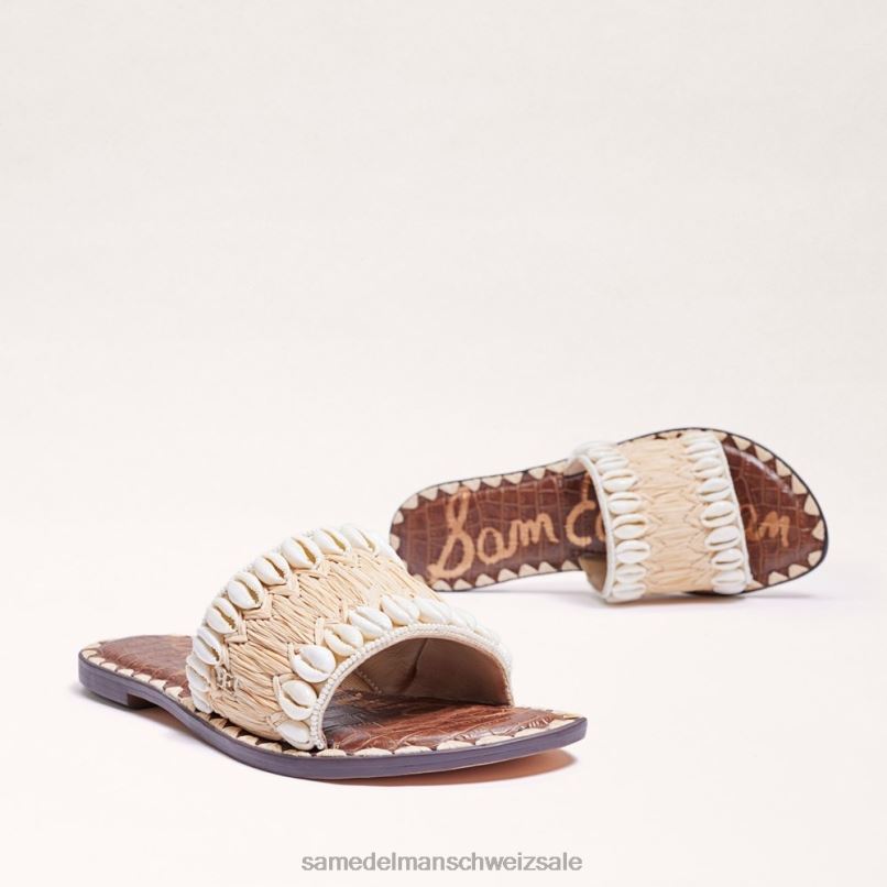 CH Sam Edelman Frauen Gale-Sandale mit Perlen natürliches Elfenbein X2J86455 Schuhwerk