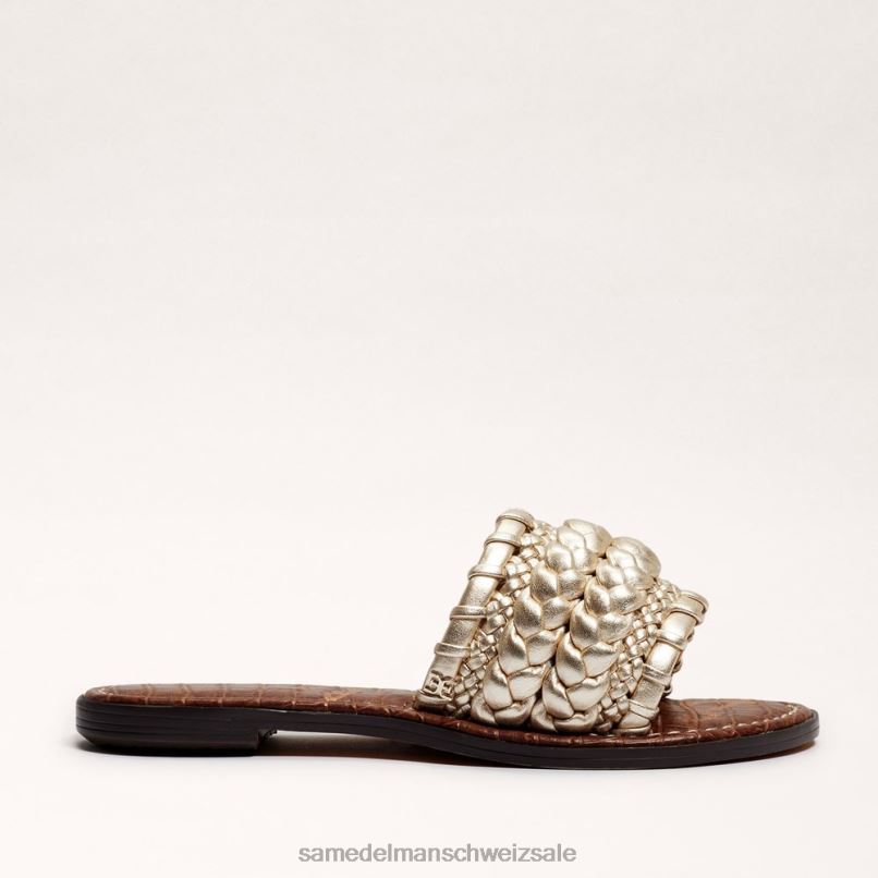CH Sam Edelman Frauen Giada gewebte Slide-Sandale Gold Blatt X2J86406 Schuhwerk