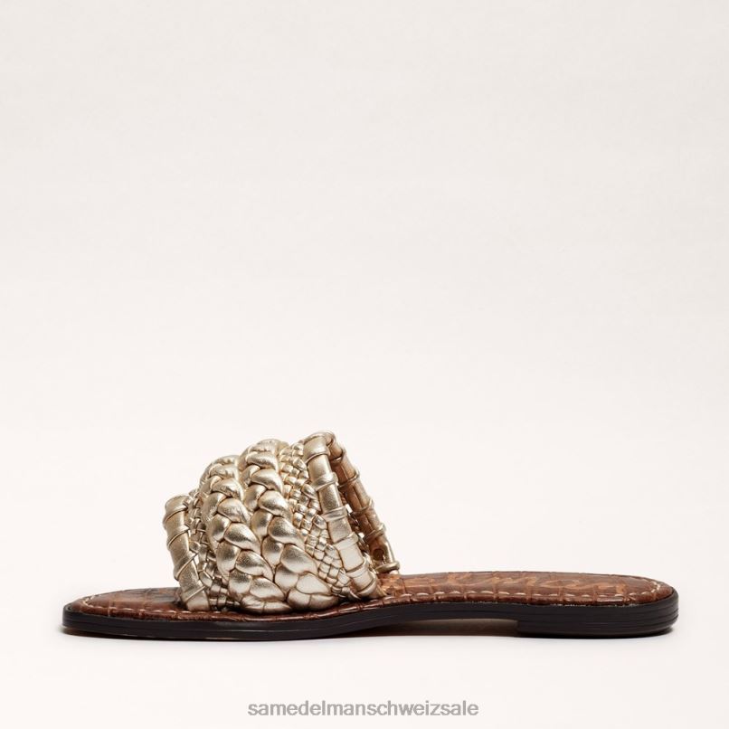 CH Sam Edelman Frauen Giada gewebte Slide-Sandale Gold Blatt X2J86406 Schuhwerk