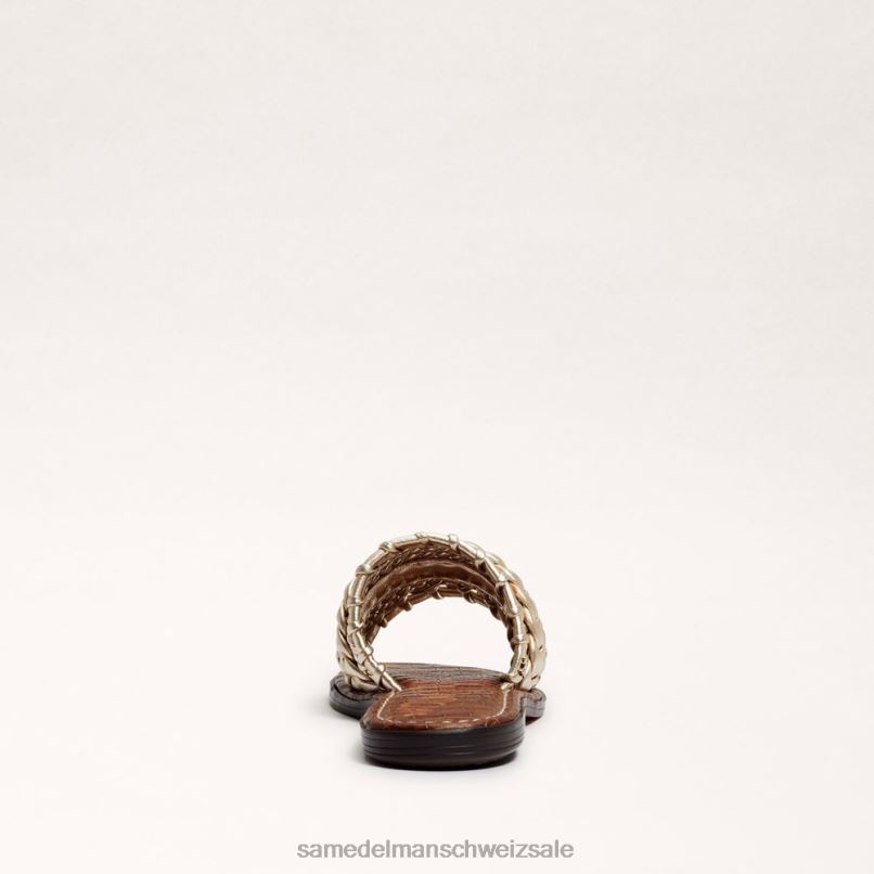 CH Sam Edelman Frauen Giada gewebte Slide-Sandale Gold Blatt X2J86406 Schuhwerk
