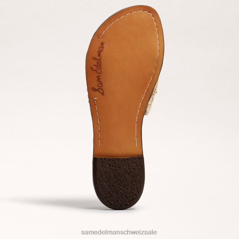 CH Sam Edelman Frauen Giada gewebte Slide-Sandale Gold Blatt X2J86406 Schuhwerk