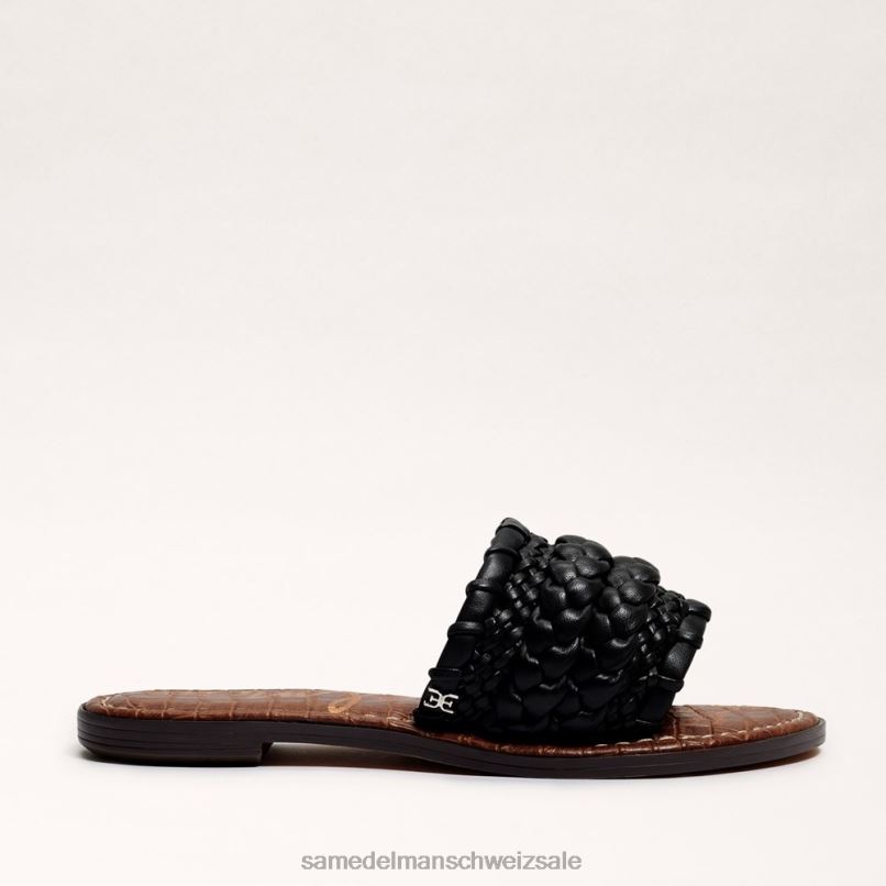 CH Sam Edelman Frauen Giada gewebte Slide-Sandale Schwarz X2J86405 Schuhwerk