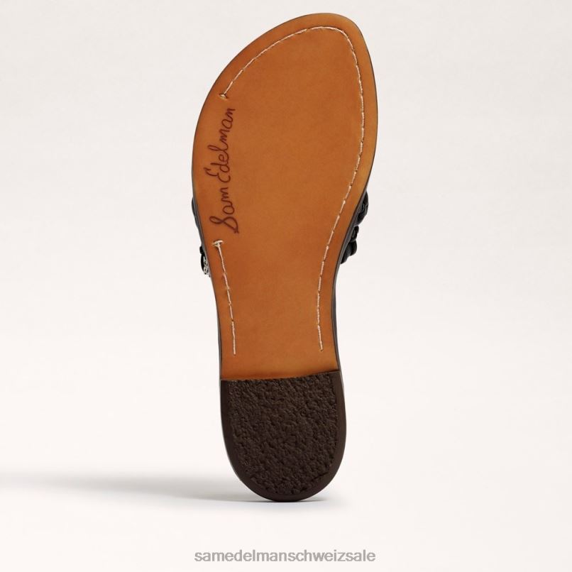 CH Sam Edelman Frauen Giada gewebte Slide-Sandale Schwarz X2J86405 Schuhwerk