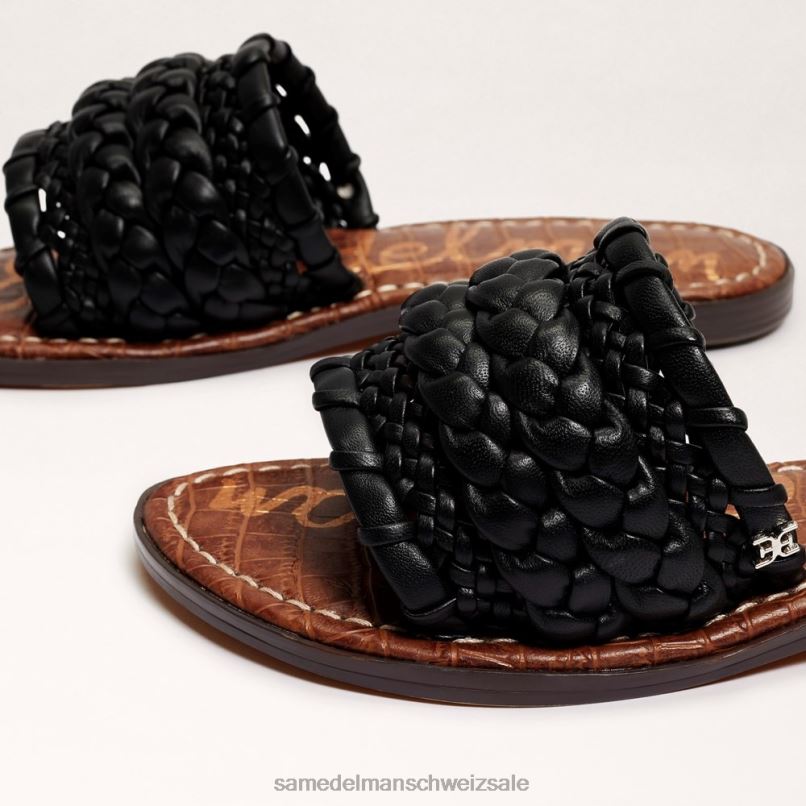 CH Sam Edelman Frauen Giada gewebte Slide-Sandale Schwarz X2J86405 Schuhwerk
