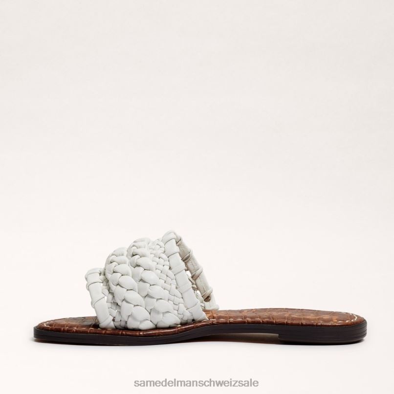 CH Sam Edelman Frauen Giada gewebte Slide-Sandale helles Weiss X2J86403 Schuhwerk