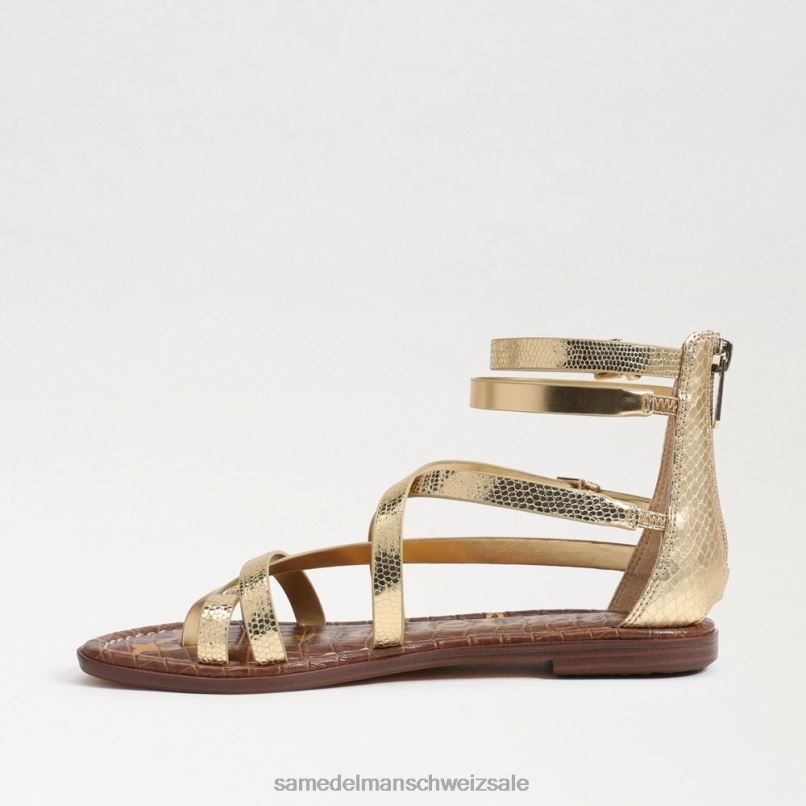 CH Sam Edelman Frauen Gibbs Gladiator-Sandale Bernstein Gold X2J86530 Schuhwerk