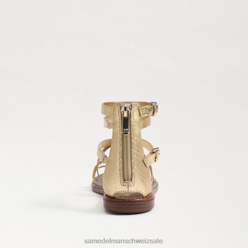 CH Sam Edelman Frauen Gibbs Gladiator-Sandale Bernstein Gold X2J86530 Schuhwerk