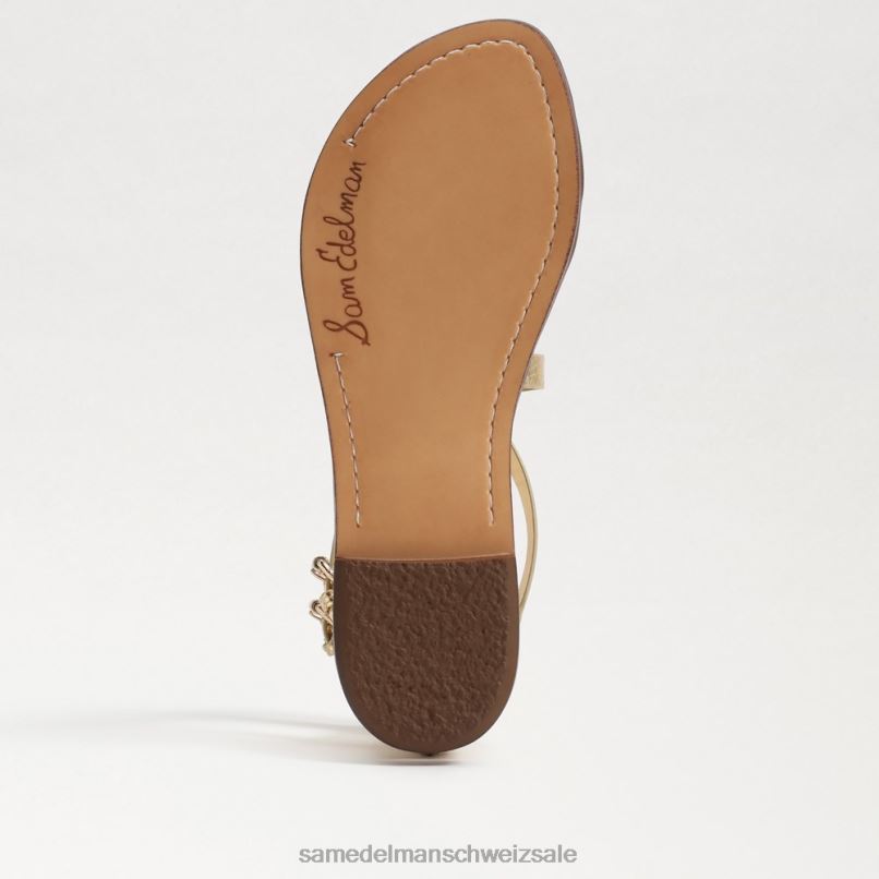 CH Sam Edelman Frauen Gibbs Gladiator-Sandale Bernstein Gold X2J86530 Schuhwerk