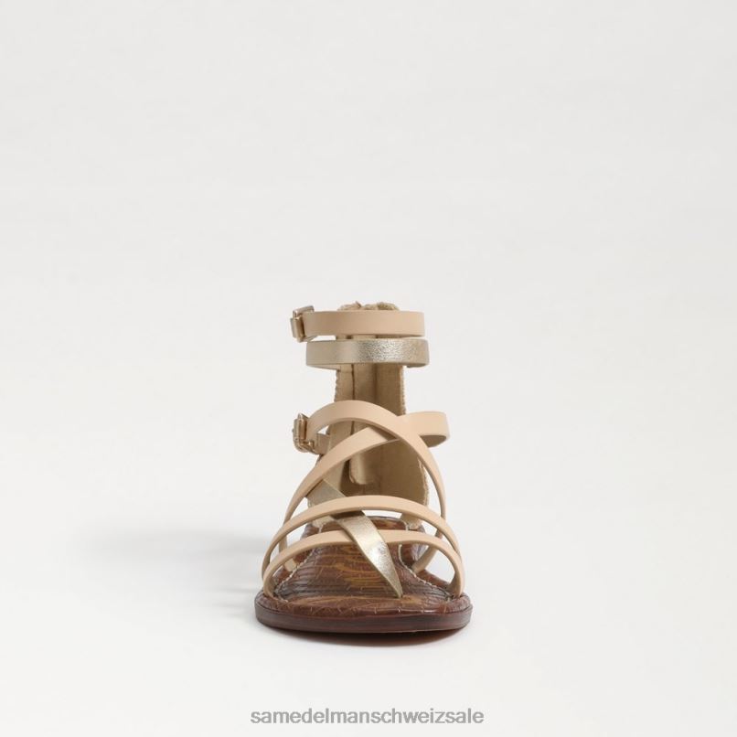 CH Sam Edelman Frauen Gibbs Gladiator-Sandale Natursand X2J86529 Schuhwerk