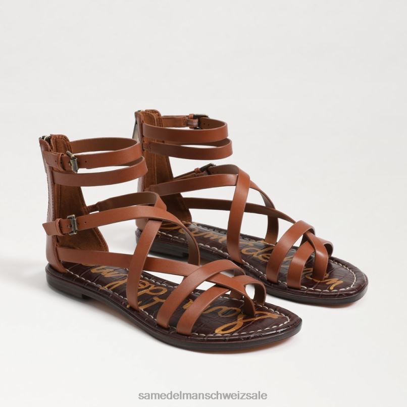 CH Sam Edelman Frauen Gibbs Gladiator-Sandale reichhaltiger Cognac X2J86943 Schuhwerk