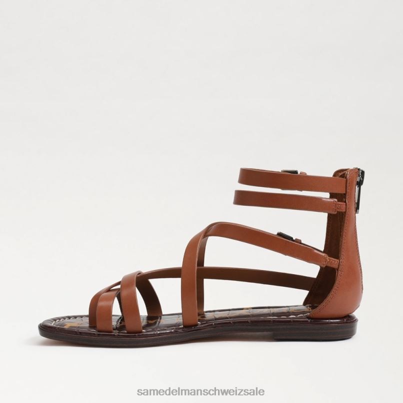 CH Sam Edelman Frauen Gibbs Gladiator-Sandale reichhaltiger Cognac X2J86943 Schuhwerk