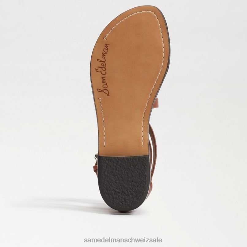 CH Sam Edelman Frauen Gibbs Gladiator-Sandale reichhaltiger Cognac X2J86943 Schuhwerk
