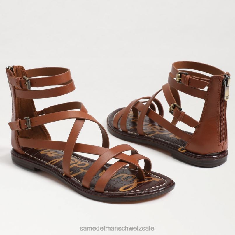 CH Sam Edelman Frauen Gibbs Gladiator-Sandale reichhaltiger Cognac X2J86943 Schuhwerk