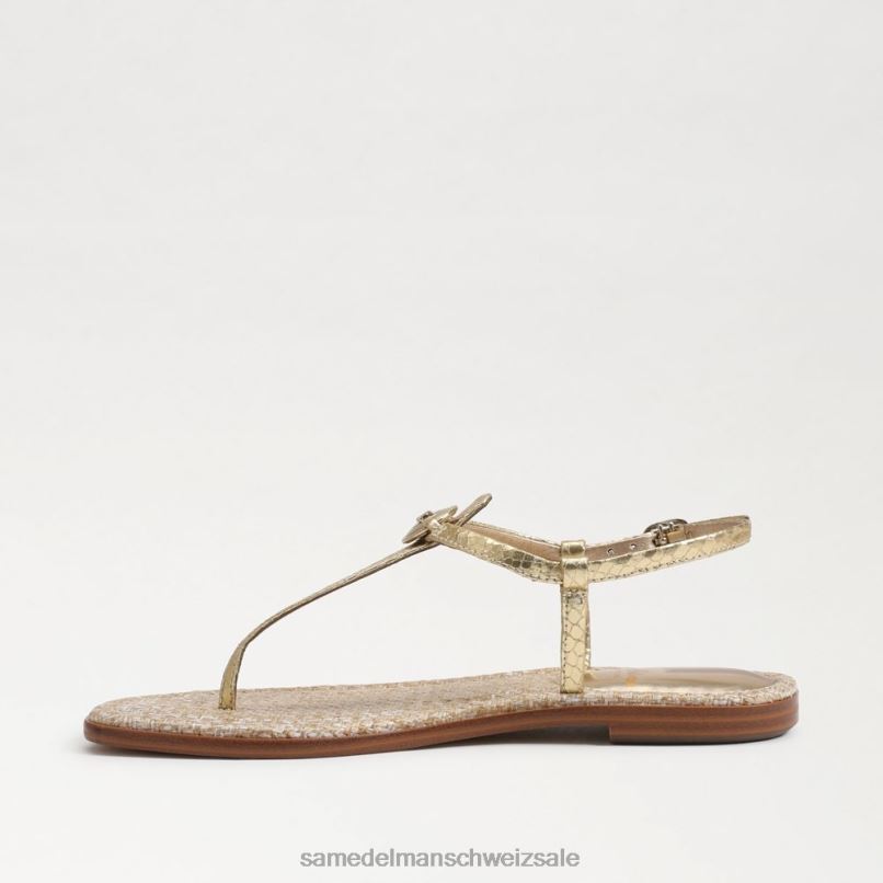 CH Sam Edelman Frauen Gigi Signet Zehenstegsandale Gold X2J86560 Schuhwerk