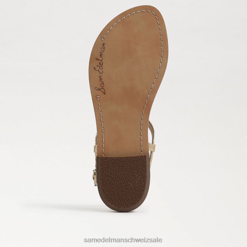 CH Sam Edelman Frauen Gigi Signet Zehenstegsandale Gold X2J86560 Schuhwerk