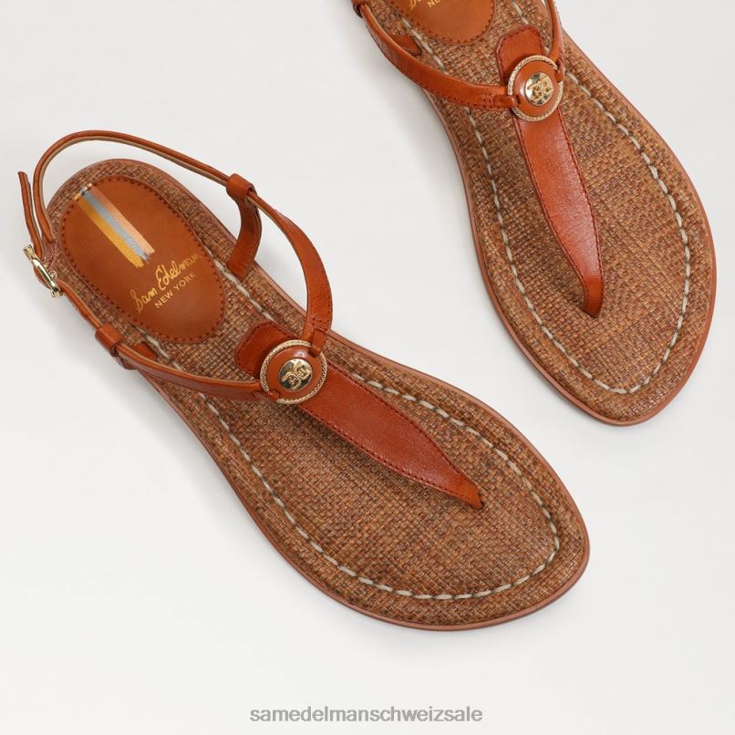 CH Sam Edelman Frauen Gigi Signet Zehenstegsandale Sattel X2J86559 Schuhwerk