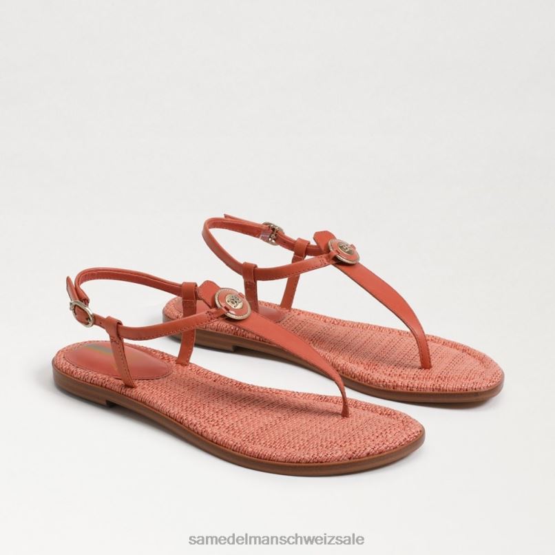 CH Sam Edelman Frauen Gigi Signet Zehenstegsandale Terrakottarosa X2J86561 Schuhwerk