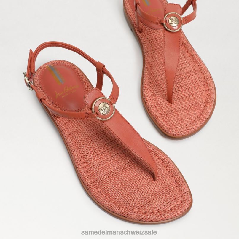 CH Sam Edelman Frauen Gigi Signet Zehenstegsandale Terrakottarosa X2J86561 Schuhwerk