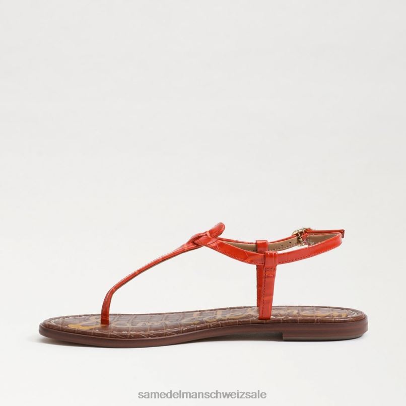 CH Sam Edelman Frauen Gigi-Zehensandale Orangenmohn X2J86225 Schuhwerk