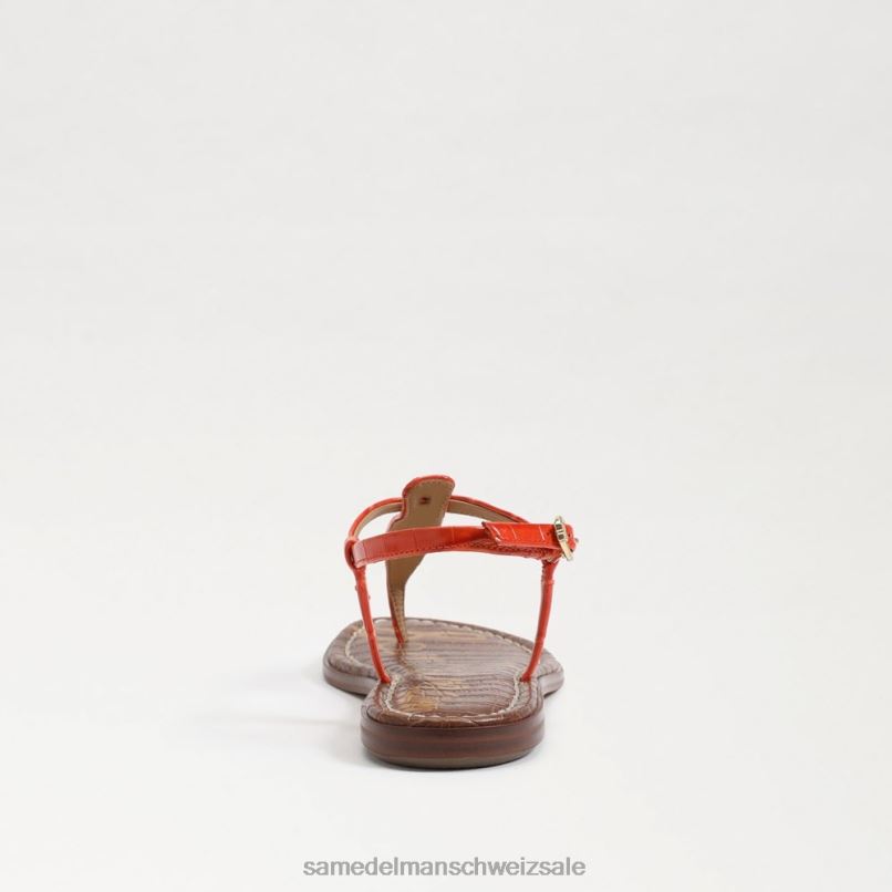 CH Sam Edelman Frauen Gigi-Zehensandale Orangenmohn X2J86225 Schuhwerk