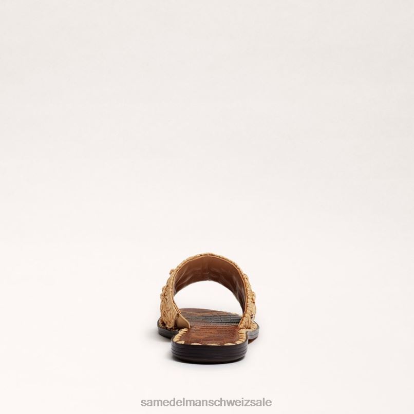 CH Sam Edelman Frauen Giovanna Raffiabast-Slide-Sandale Buchenholz X2J8669 Schuhwerk