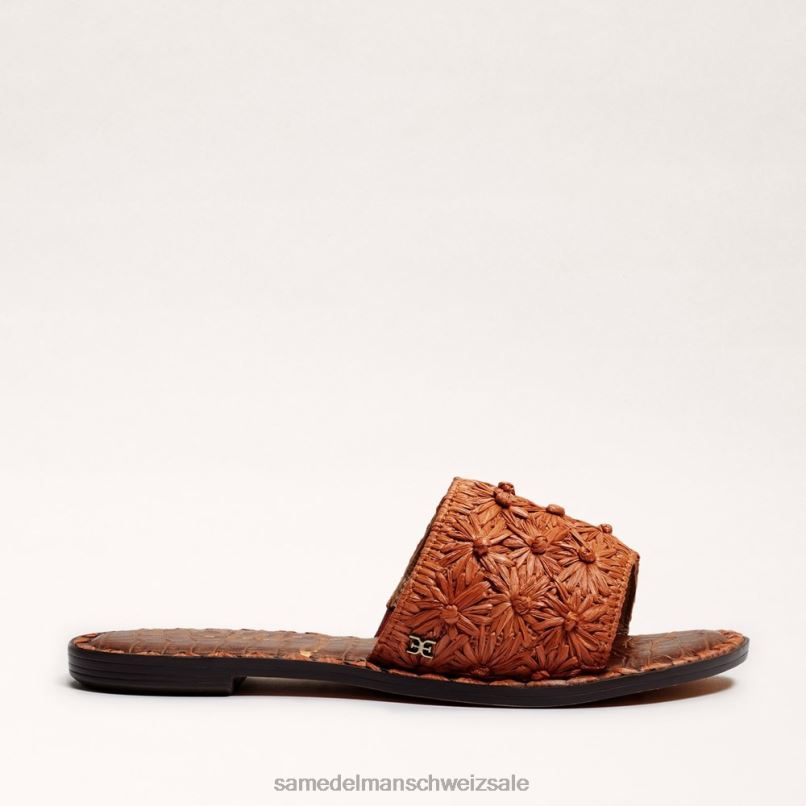 CH Sam Edelman Frauen Giovanna Raffiabast-Slide-Sandale dunkler Rost X2J8670 Schuhwerk
