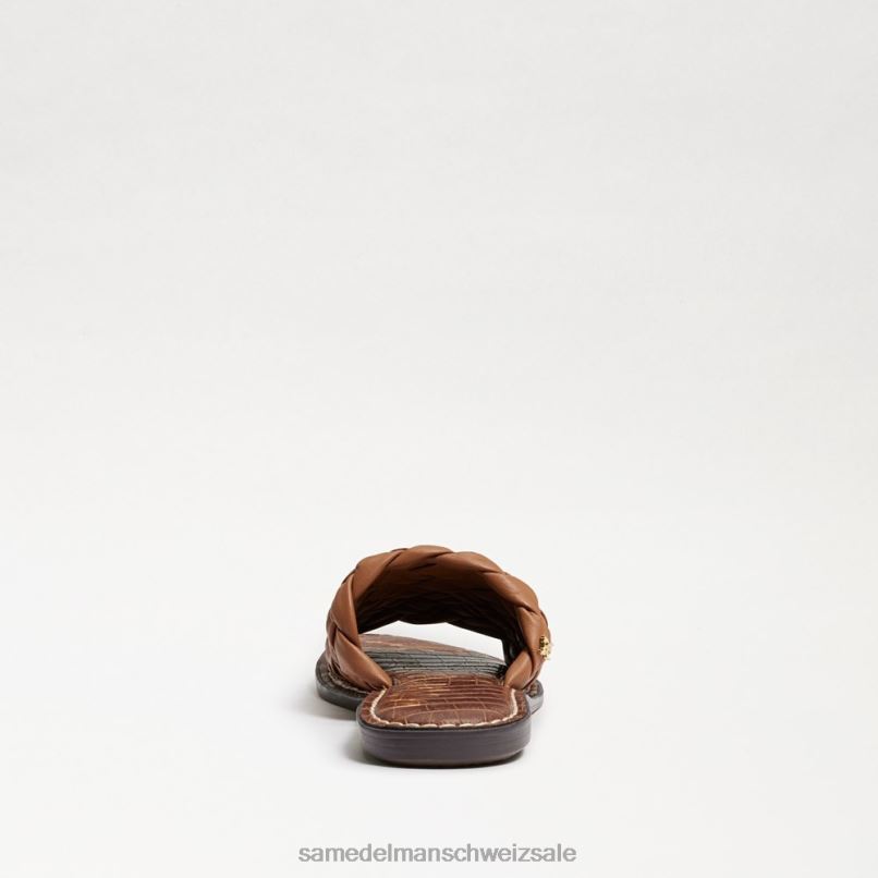 CH Sam Edelman Frauen Griffin gewebte Slide-Sandale Es ist aus kuschelig braunem Leder X2J86633 Schuhwerk