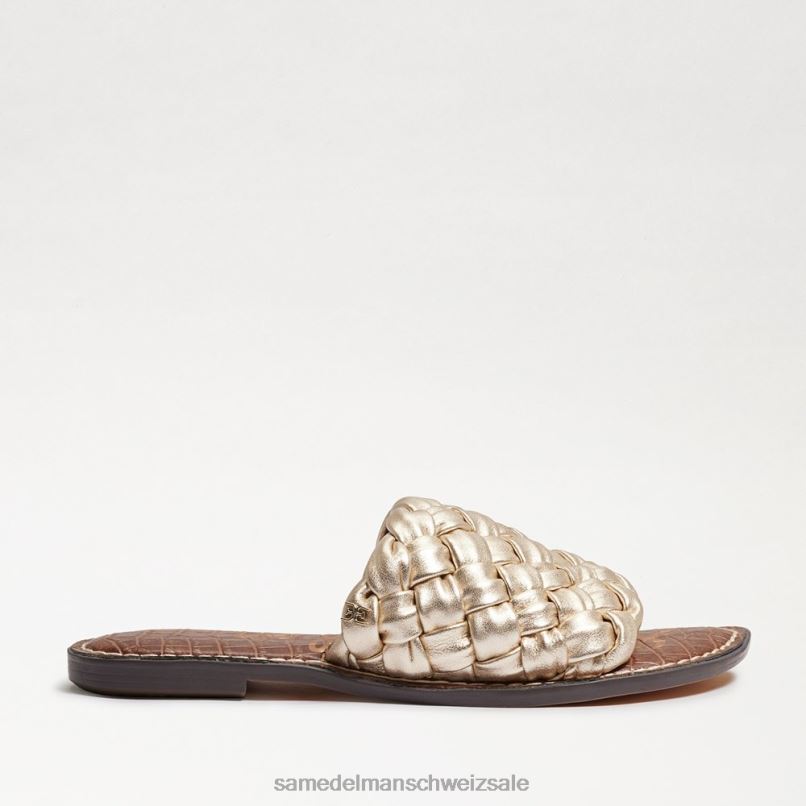 CH Sam Edelman Frauen Griffin gewebte Slide-Sandale Juteleder X2J86636 Schuhwerk