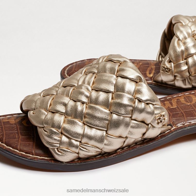 CH Sam Edelman Frauen Griffin gewebte Slide-Sandale Juteleder X2J86636 Schuhwerk