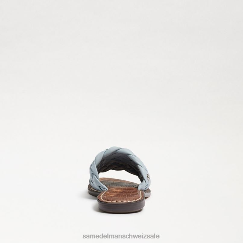 CH Sam Edelman Frauen Griffin gewebte Slide-Sandale Rivierablaues Leder X2J86635 Schuhwerk