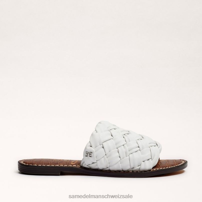 CH Sam Edelman Frauen Griffin gewebte Slide-Sandale helles Weiss X2J86638 Schuhwerk