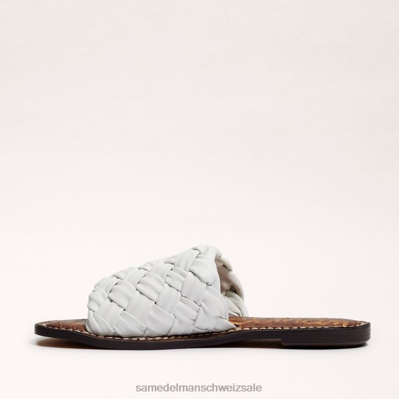 CH Sam Edelman Frauen Griffin gewebte Slide-Sandale helles Weiss X2J86638 Schuhwerk
