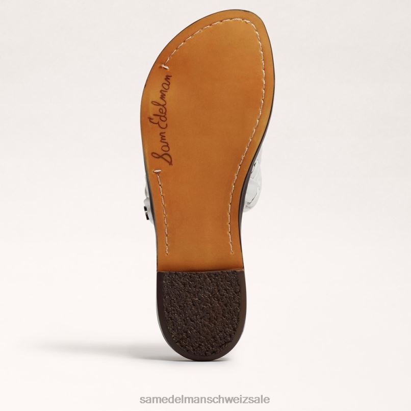 CH Sam Edelman Frauen Griffin gewebte Slide-Sandale helles Weiss X2J86638 Schuhwerk