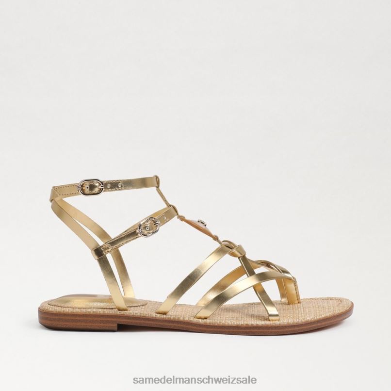 CH Sam Edelman Frauen Gwen Gladiator-Sandale Bernstein Gold X2J86249 Schuhwerk