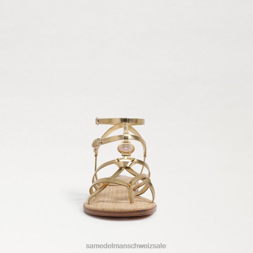 CH Sam Edelman Frauen Gwen Gladiator-Sandale Bernstein Gold X2J86249 Schuhwerk