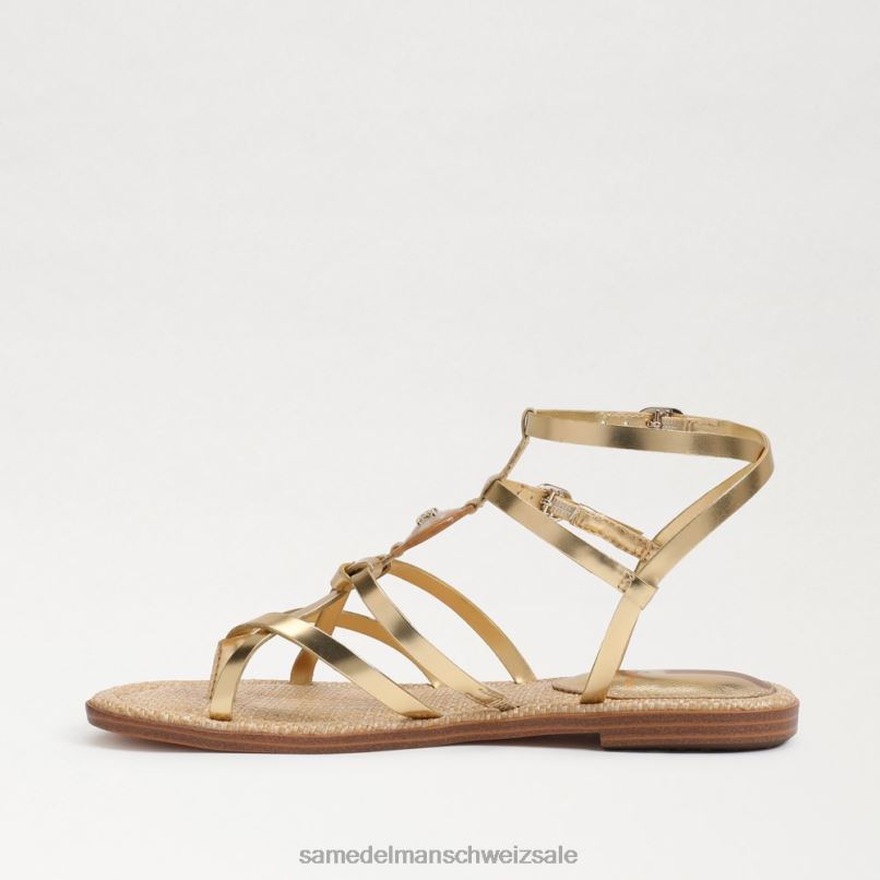 CH Sam Edelman Frauen Gwen Gladiator-Sandale Bernstein Gold X2J86249 Schuhwerk