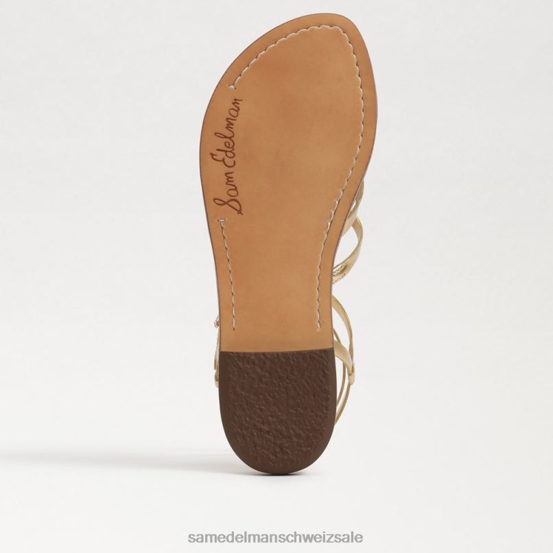 CH Sam Edelman Frauen Gwen Gladiator-Sandale Bernstein Gold X2J86249 Schuhwerk