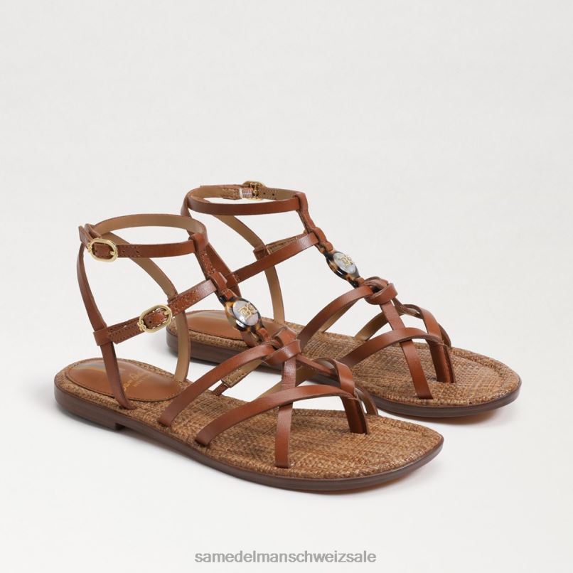 CH Sam Edelman Frauen Gwen Gladiator-Sandale reichhaltiger Cognac X2J86247 Schuhwerk