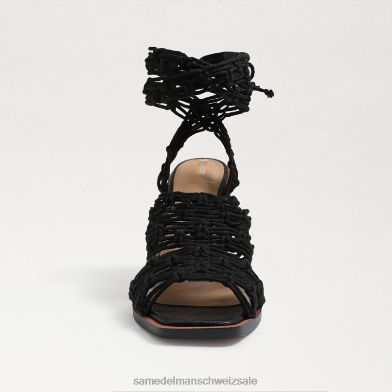 CH Sam Edelman Frauen Harleigh-Knöchelwickelabsatz Schwarz X2J86860 Schuhwerk