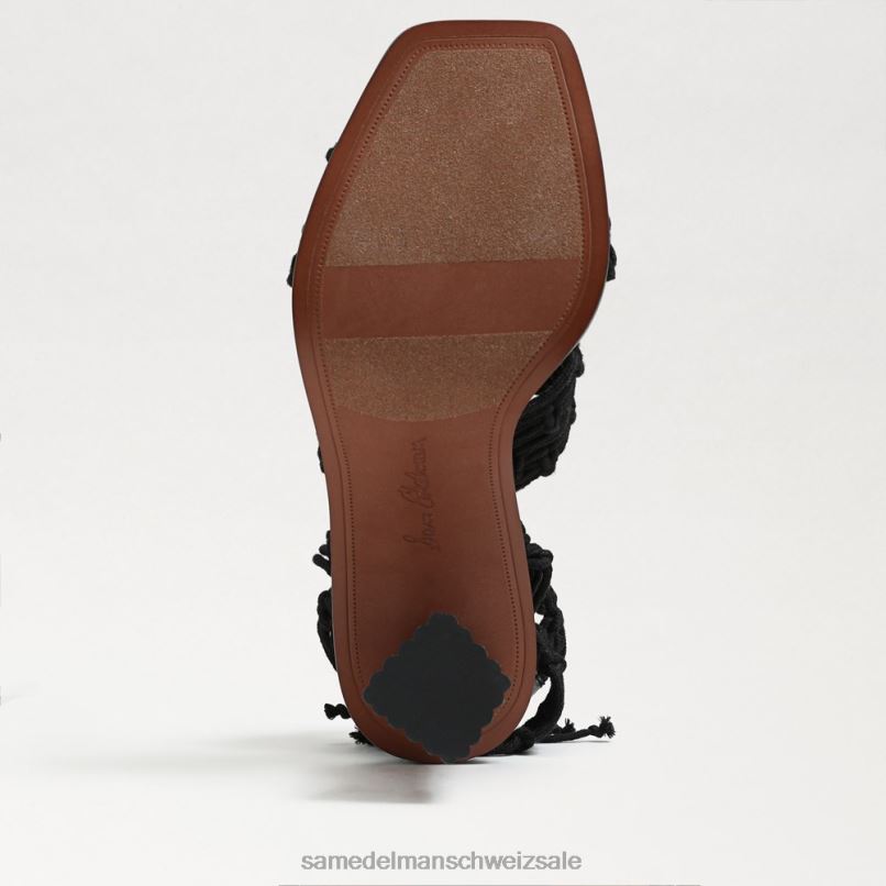 CH Sam Edelman Frauen Harleigh-Knöchelwickelabsatz Schwarz X2J86860 Schuhwerk