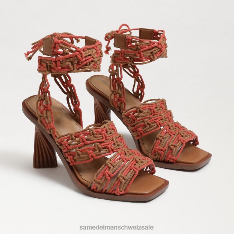 CH Sam Edelman Frauen Harleigh-Knöchelwickelabsatz cuoio/Sonnen X2J86862 Schuhwerk