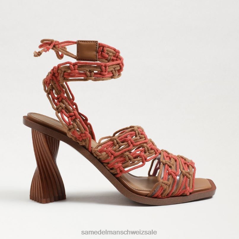 CH Sam Edelman Frauen Harleigh-Knöchelwickelabsatz cuoio/Sonnen X2J86862 Schuhwerk