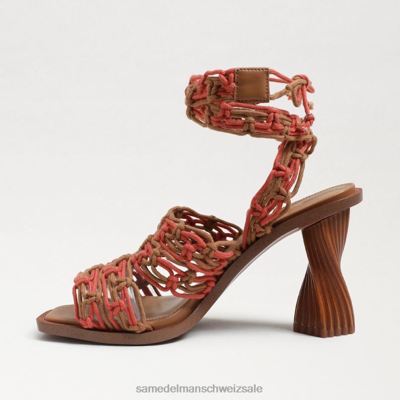 CH Sam Edelman Frauen Harleigh-Knöchelwickelabsatz cuoio/Sonnen X2J86862 Schuhwerk