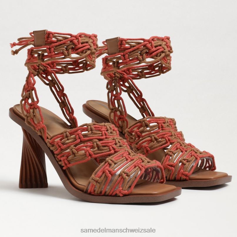 CH Sam Edelman Frauen Harleigh-Knöchelwickelabsatz cuoio/Sonnen X2J86862 Schuhwerk