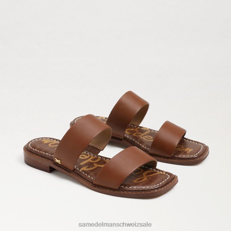 CH Sam Edelman Frauen Haydee Slide-Sandale Sattelleder X2J86571 Schuhwerk
