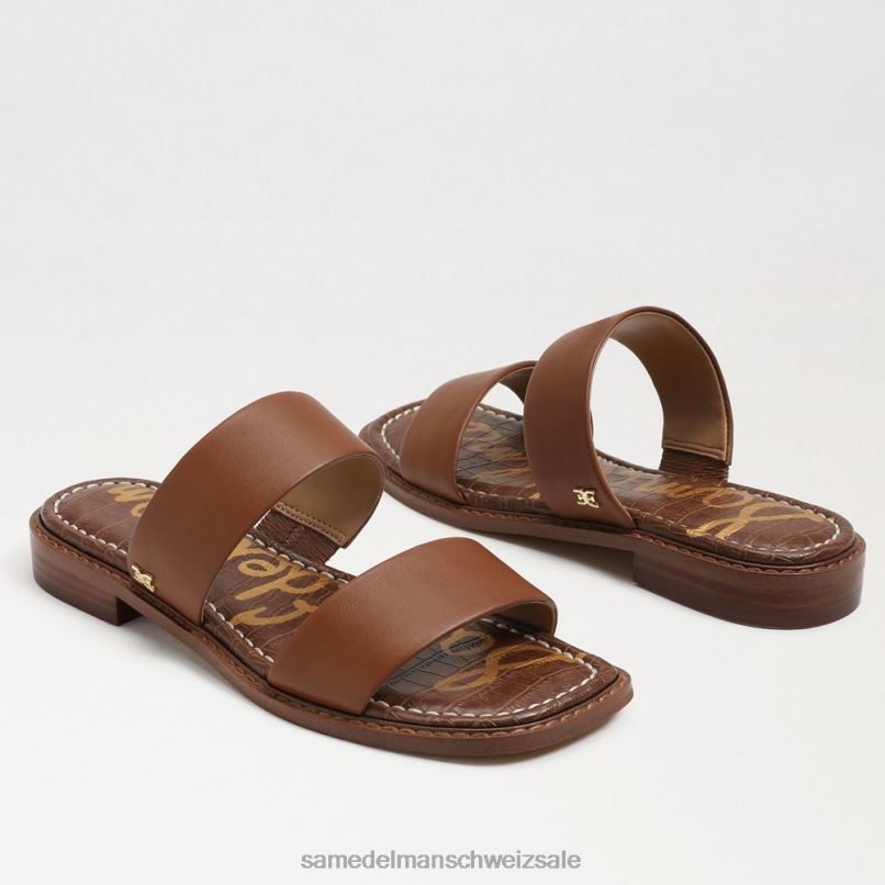CH Sam Edelman Frauen Haydee Slide-Sandale Sattelleder X2J86571 Schuhwerk