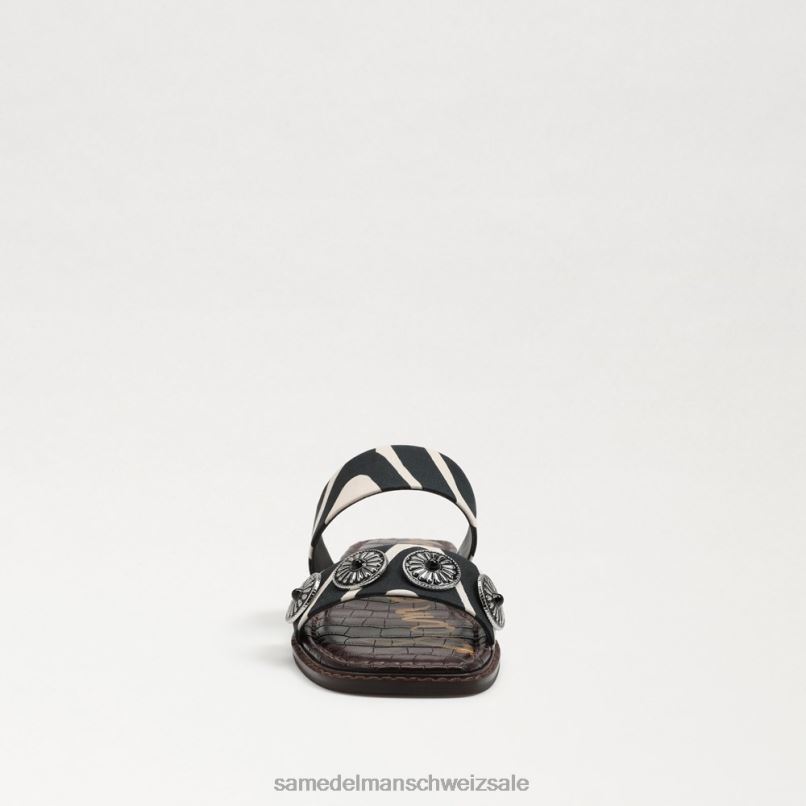 CH Sam Edelman Frauen Hera Slide-Sandale schwarz/natürliches Zebra X2J86741 Schuhwerk